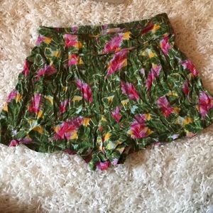 Tropical print shorts